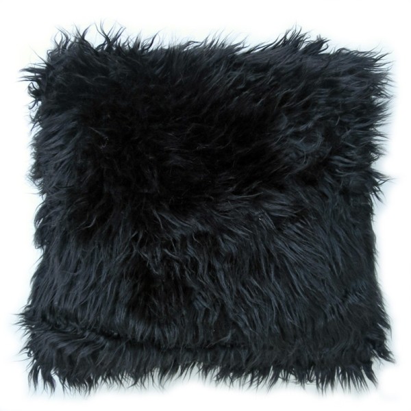 Fluffy Scatter Cushion Black