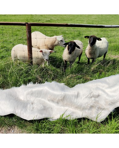 Faux Sheepskin Rug White XL