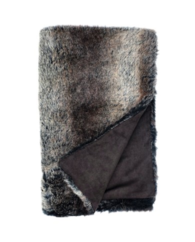 Faux Fur Throw Grizzly Bear 100x110