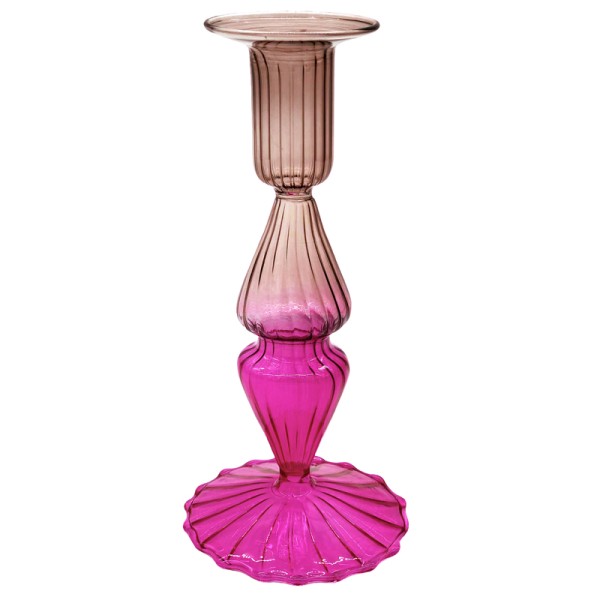 Glass Candlestick Holder Ombre