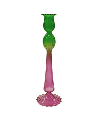 Glass Candlestick Holder Tulip