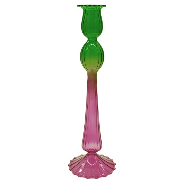 Glass Candlestick Holder Tulip