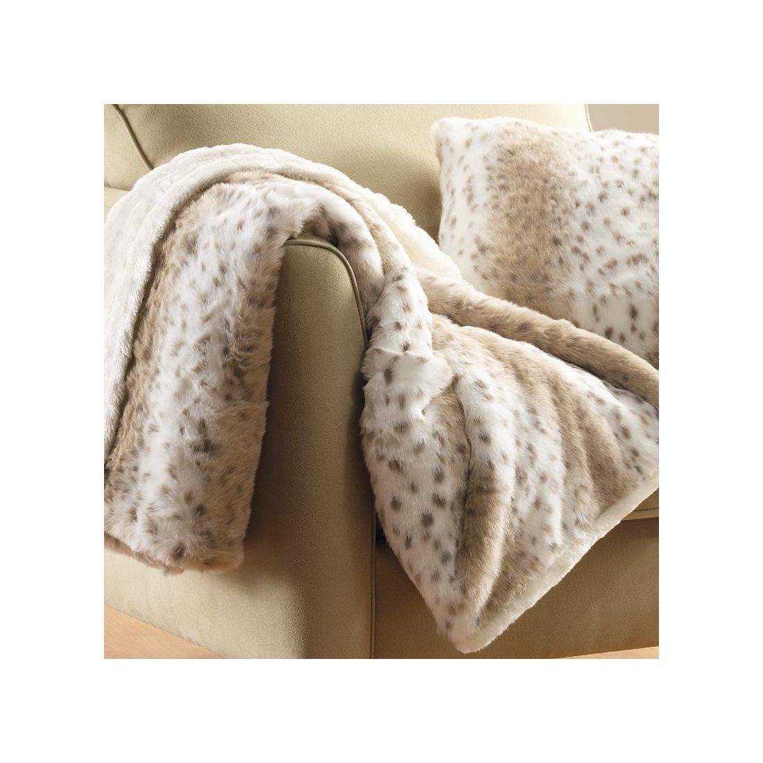 Plaid Imitatiebont Snow Leopard 150x200