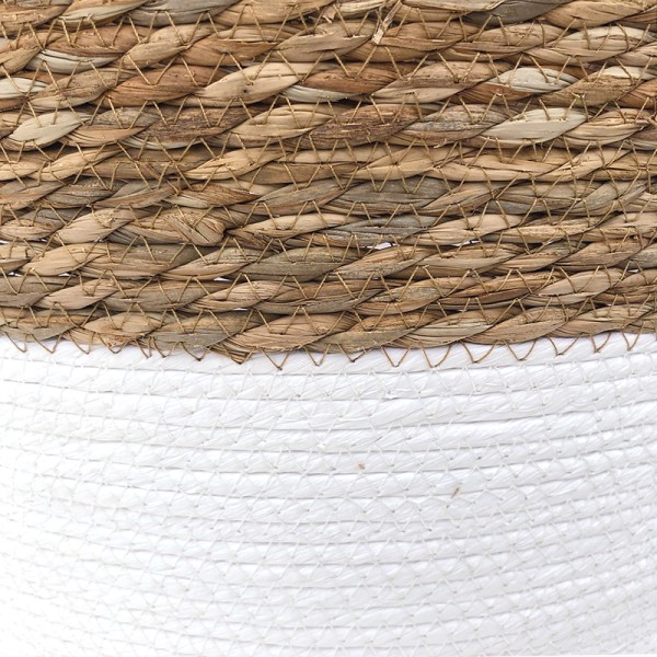 Seagrass Laundry Basket White