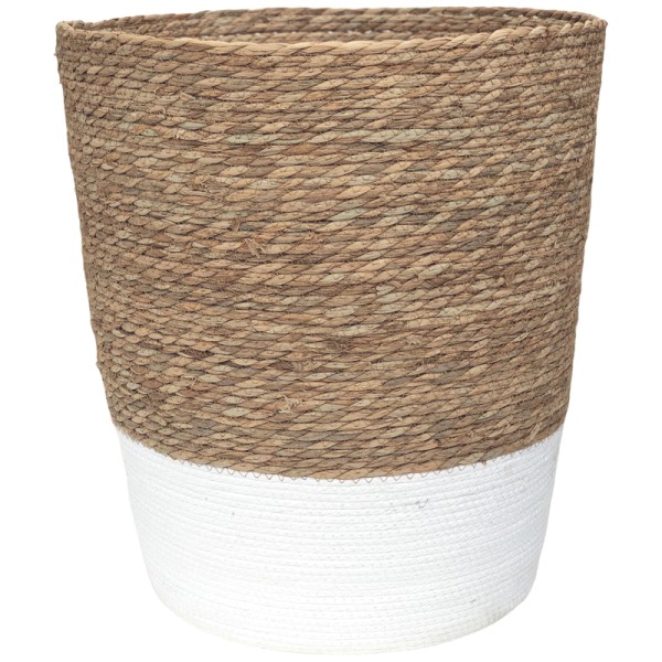 Seagrass Laundry Basket White