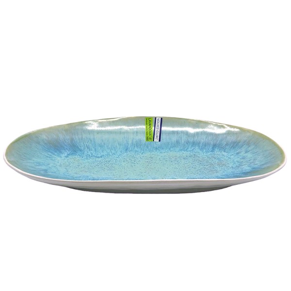 Reactive Glaze Serving Platter Aqua