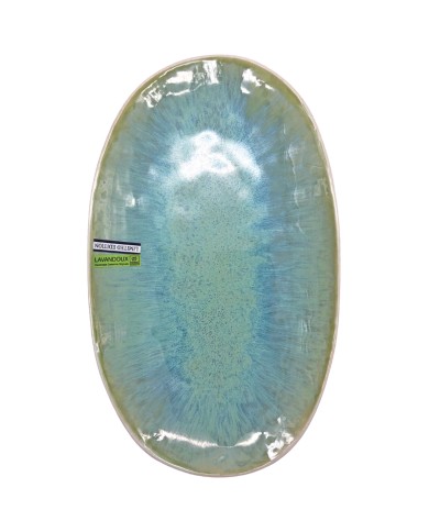 Reactive Glaze Serving Platter Aqua