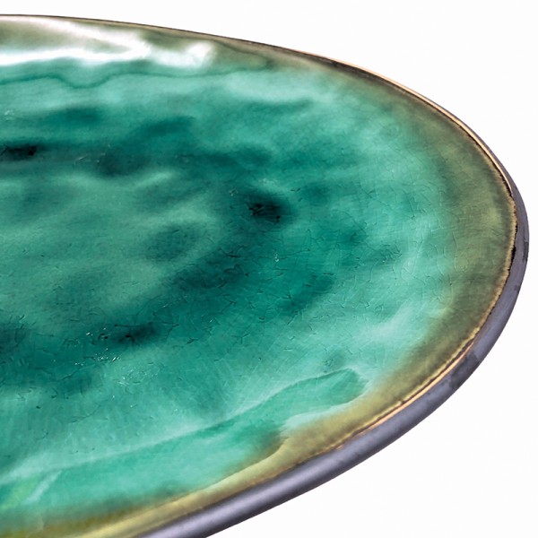 Reactive Glaze Serving Platter Green