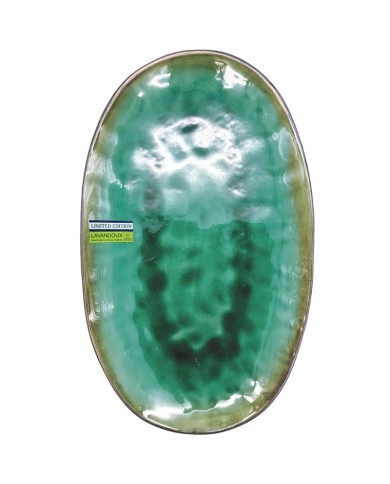 Reactive Glaze Serving Platter Green