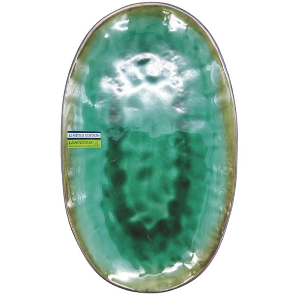 Reactive Glaze Serving Platter Green