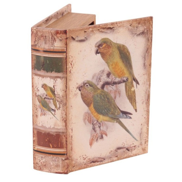 Vintage Book Box Parrots