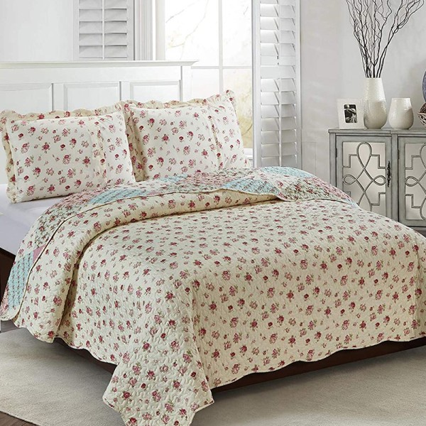 Spring Floral Bedsprei Roze