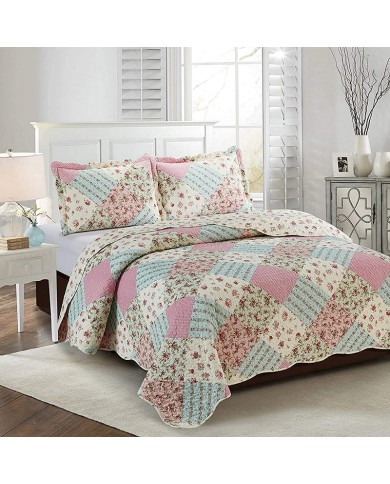 Spring Floral Patchwork Quilt