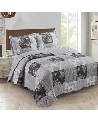 Toile de Jouy Grey Quilt