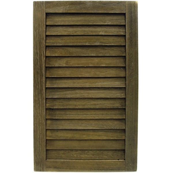 Wooden Louvre Shutter Brownwash