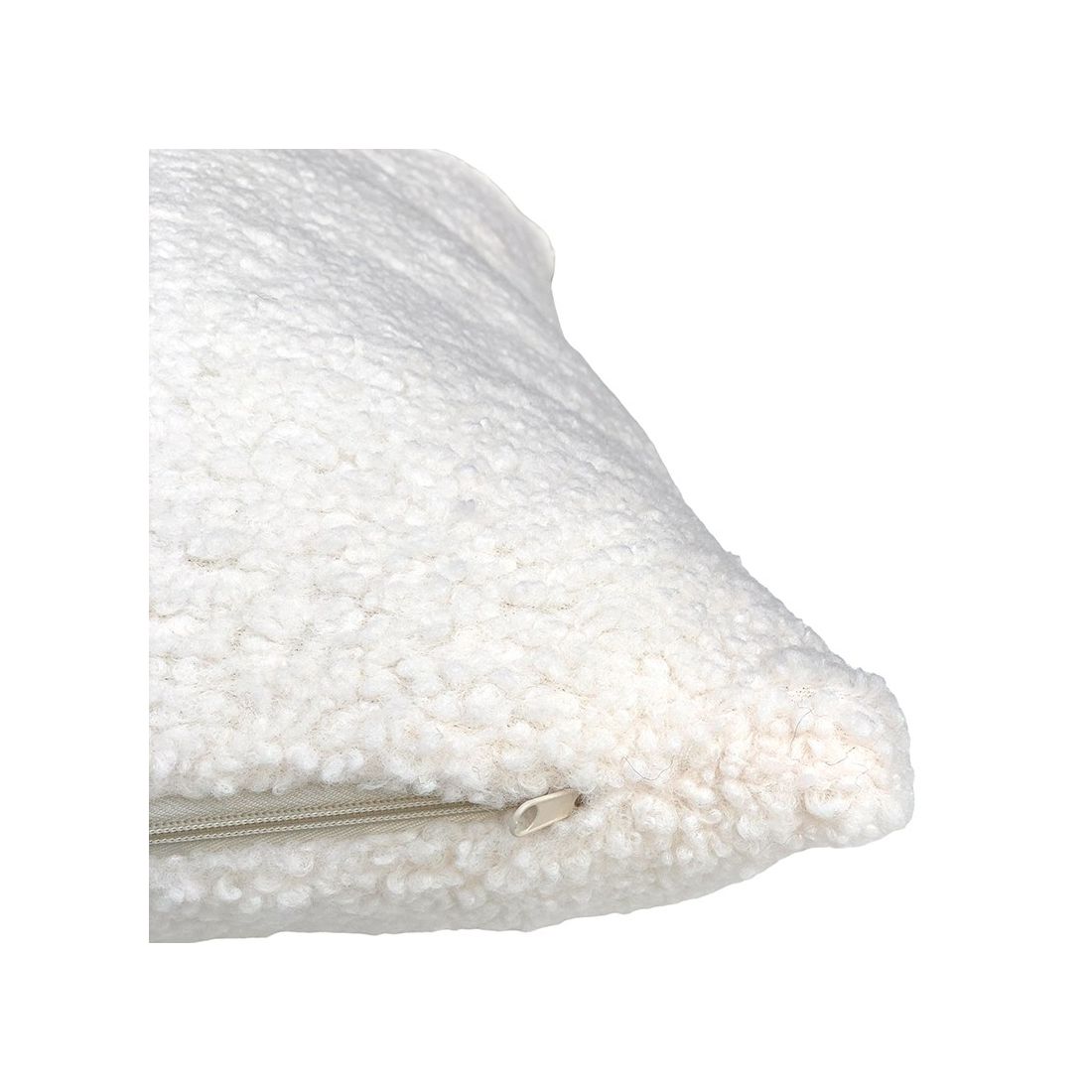 Teddy Bouclé Witte Kussen 50x50