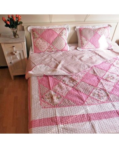 Roze Patchwork Kussen 50x70 Roze Patchwork Kussen 50x70