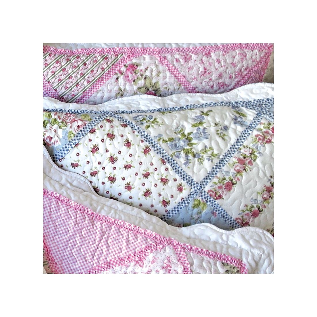 Pink Patchwork Pillow 50x70