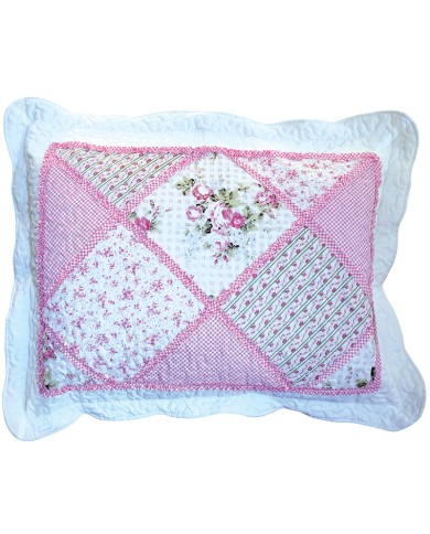 Pink Patchwork Pillow 50x70