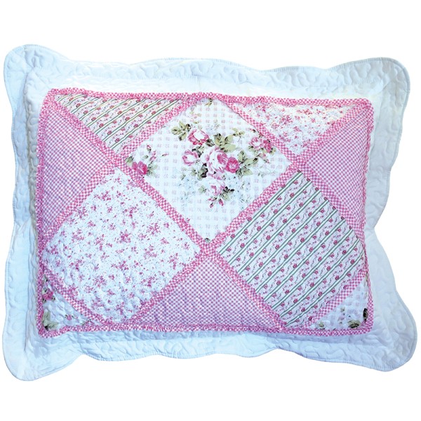 Pink Patchwork Pillow 50x70