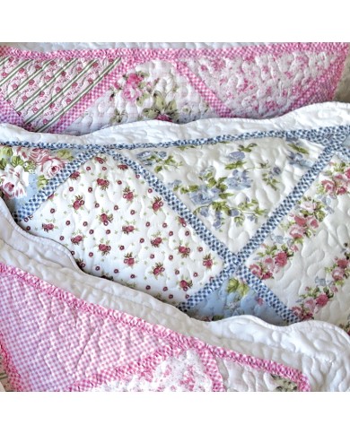 Blauwe Patchwork Kussen 50x70 Blauwe Patchwork Kussen 50x70