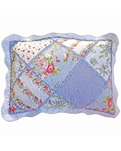 Blue Patchwork Pillow 50x70