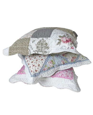 Blue Patchwork Pillow 50x70