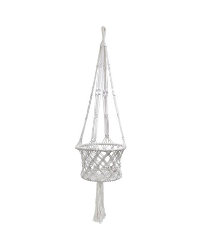 Macramé Plantenhanger Wit