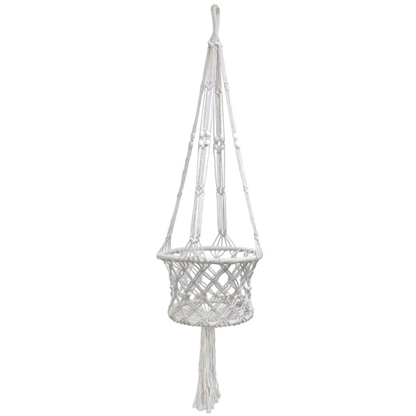 Macramé Plantenhanger Wit