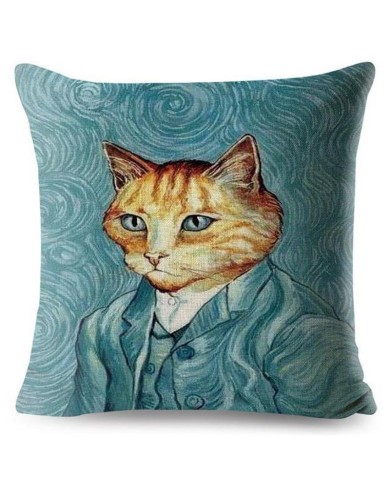 Cat Cushion Cover Vincent Van Gogh