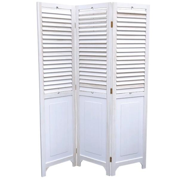 Shutter Room Divider Whitewash