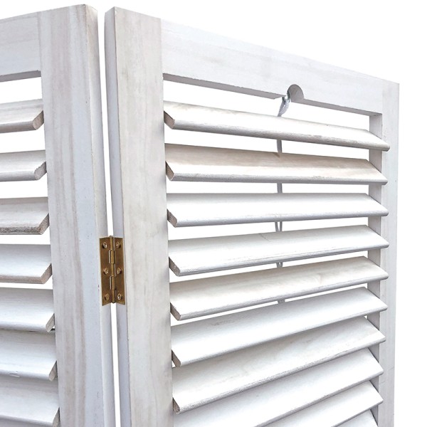 Shutter Room Divider Whitewash