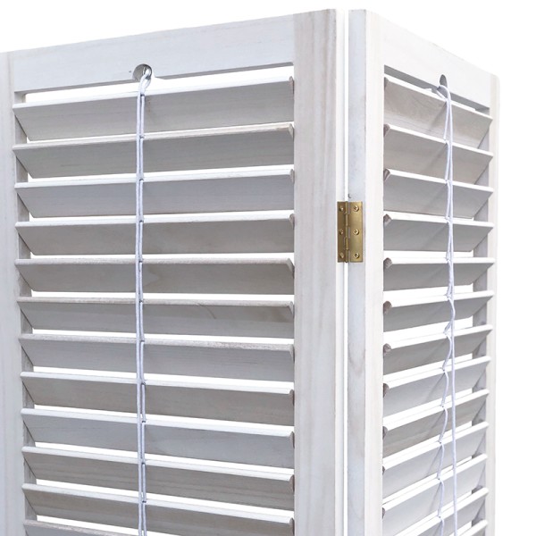 Shutter Room Divider Whitewash