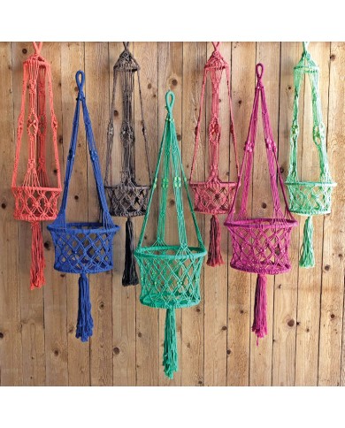 Macramé Plant Hanger Pink