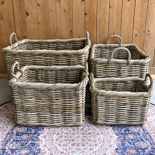 Rattan Rectangular Storage Basket