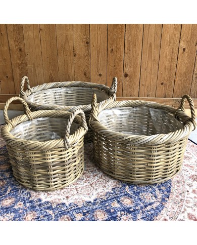 Rotan Plantenbak Mand Rond