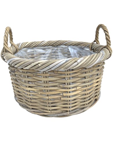 Kubu Round Rattan Planter