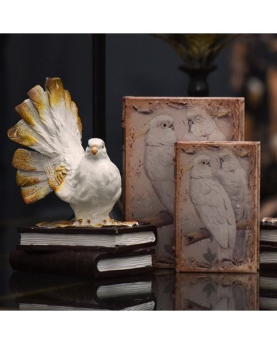 Opbergdoos in Boekvorm Witte Papegaaien Opbergdoos in Boekvorm Witte Papegaaien