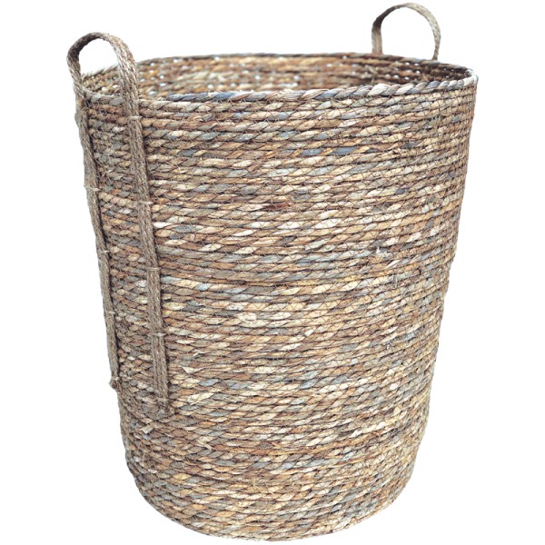 Natural Seagrass Laundry Basket