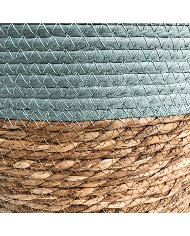 Seagrass Laundry Basket Blue Seagrass Laundry Basket Blue