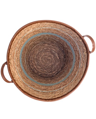 Ronde Wasmand met Handvatten Blauw Ronde Wasmand met Handvatten Blauw