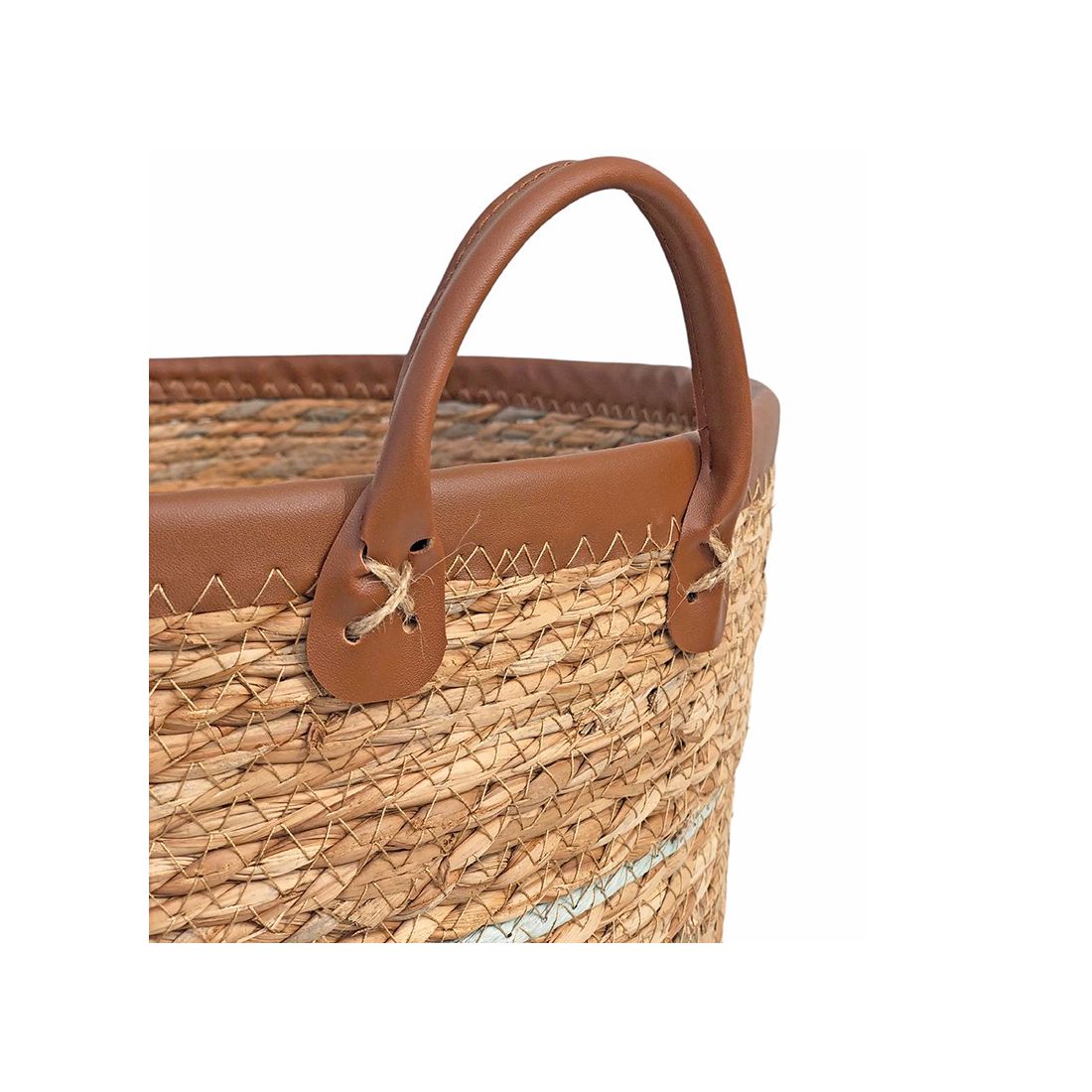 Ronde Wasmand met Handvatten Blauw Ronde Wasmand met Handvatten Blauw