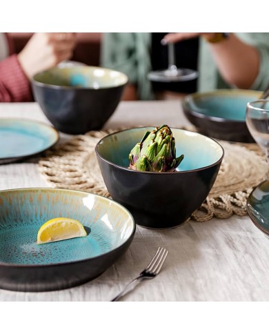 Diepe Diner Bord Set in Blauw Diepe Diner Bord Set in Blauw