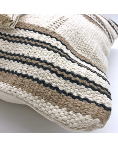 Striped Cushion with Tassels - add a playful element to your decor