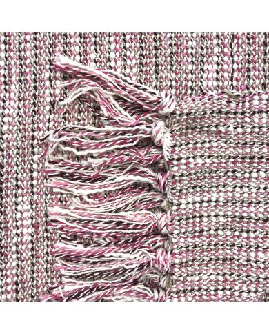 Woven Pink Cotton Throw Woven Pink Cotton Throw
