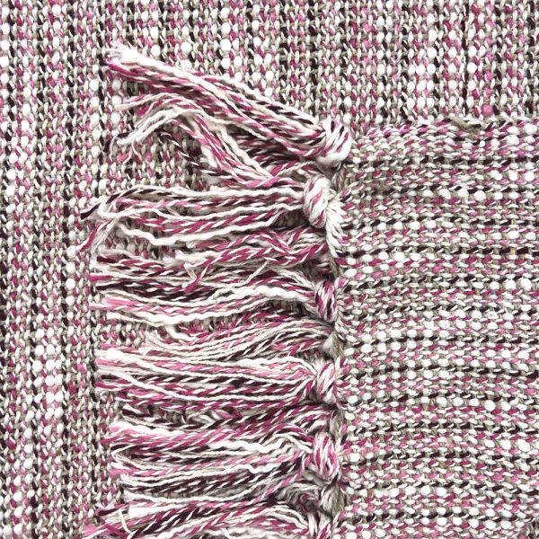 Woven Pink Cotton Throw