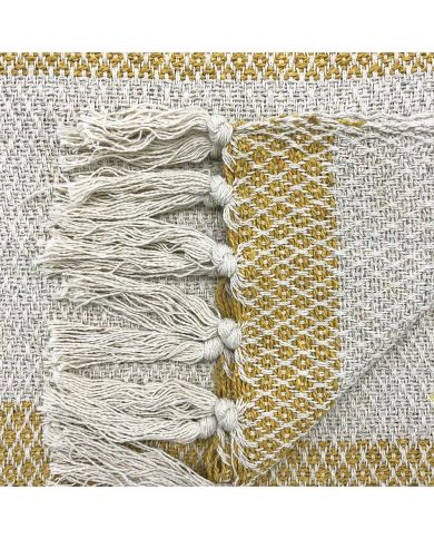 Geweven Geel & Beige Plaid Geweven Geel & Beige Plaid