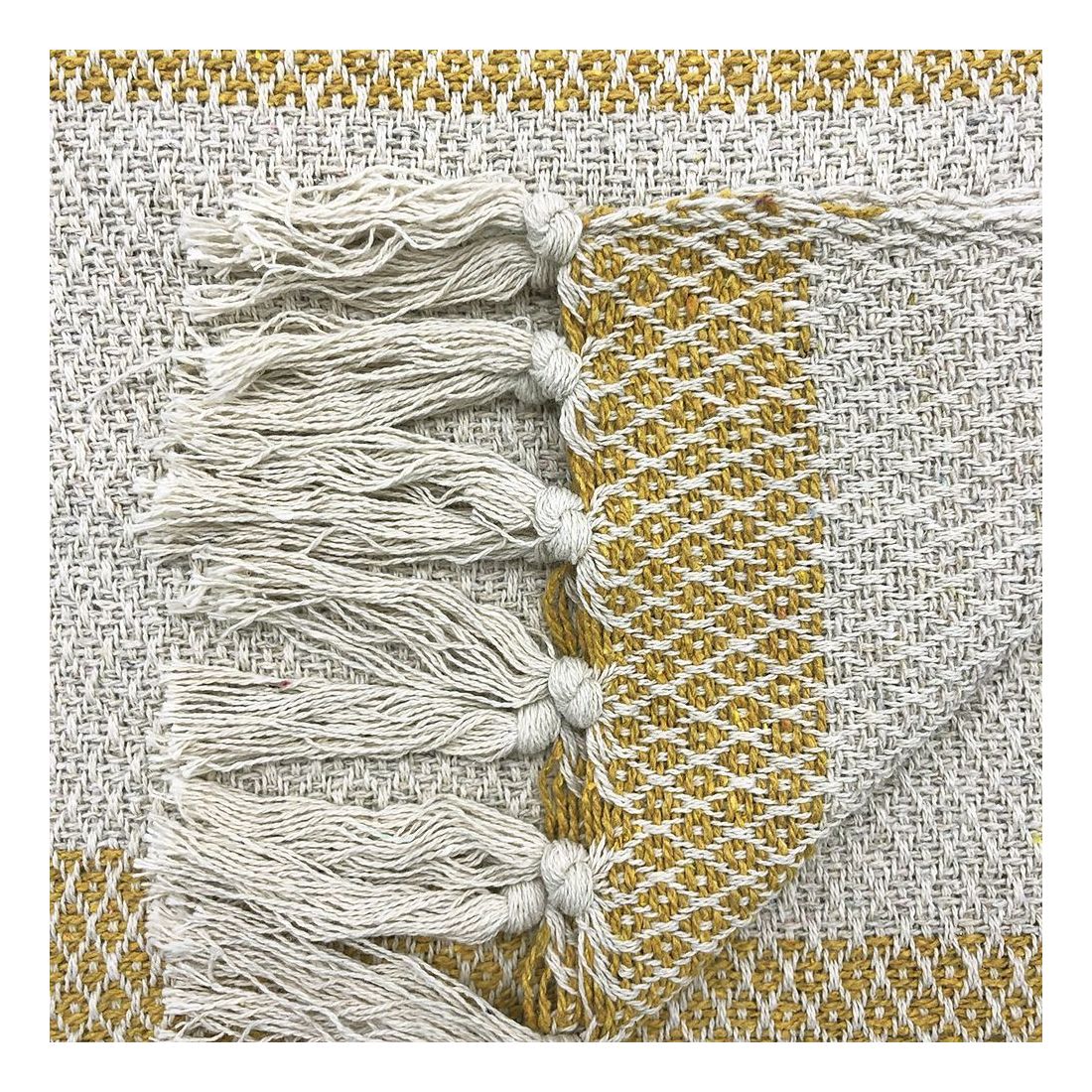 Geweven Geel & Beige Plaid Geweven Geel & Beige Plaid