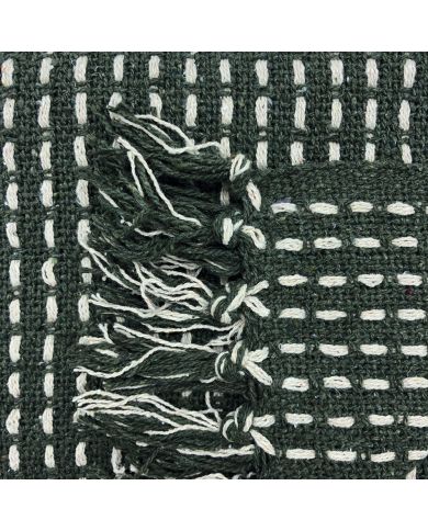 Woven Khaki Green Throw Woven Khaki Green Throw
