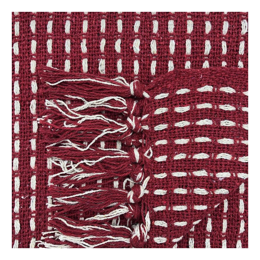 Geweven Katoenen Plaid Rood